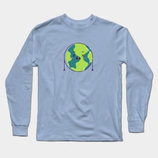 cross emoji illustration Long Sleeve T-Shirt